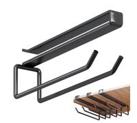 Support pour Verres à Pied sous l'armoire - Fer - 23 x 6 x 3,5 cm - Cintre pour Verre à vin - Peu encombrant - Installation Facile, Pas de perçage - Support de séchage pour la Cuisine, Le Bar