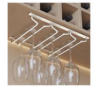 Support pour verres à vin en acier inoxydable à suspendre pour verres à vin, champagne - Parfait pour la maison, le bar, le restaurant - 34 x 22 cm