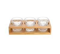 Support pour verres à vin - Ensemble de plateaux à vin polyvalents - Conteneur à boisson à 3 trous, plateau de service pour comptoir, cuisine, salle à manger, restaurant, rassemblement, maison, salon