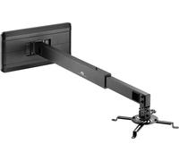 Maclean Support pour vidéoprojecteur à Courte Distance Support Mural Guide-câble Rotation 360° Support Universel pour vidéoprojecteur jusqu'à 15kg