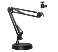 support pour Webcam à Suspension de bureau, bras de ciseaux avec Base ronde améliorée pour Webcam