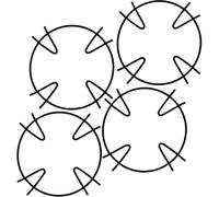 Support pour Wok Circulaire Antidérapant pour Cuisinière à Gaz, 4 Pièces | Fer Argenté, Protège la Surface de Cuisson, Usage Familial, pour Petits Récipients et Wok