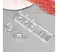 Support professionnel pour la pratique des ongles avec 5 ou 10 emplacements transparents, design ergonomique pour les artistes de salon et les vendeurs en ligne, porte-ongles en acrylique à double