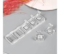 Support professionnel pour la pratique des ongles avec 5 ou 10 emplacements transparents, design ergonomique pour les artistes de salon et les vendeurs en ligne, porte-ongles en acrylique à double