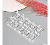 Support professionnel pour la pratique des ongles avec 5 ou 10 emplacements transparents, design ergonomique pour les artistes de salon et les vendeurs en ligne, porte-ongles en acrylique à double