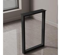 Support Profil Carré Pour Plan De Travail Salle À Manger, Pied Meuble Avec Réglable Patins Antidérapants, Pieds De Remplacement Pour Table Basse, Bureau, Commode, Installation Par Vis(Black,40x62cm)