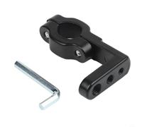 Support Projecteur pour moto en Alliage d'Aluminium pour Antibrouillard et Plaque - Montage Guidon (Black)