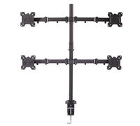 LINDY Support de table pour écran 4 Écran(s) 43,2 cm (17\ ) - 71,1 cm (28\ ) noir inclinable, mobile