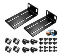 Support Rack 19 Pouces pour Switch, Kit de Montage Réglable avec 2 Équerres et Vis, pour HP, pour HPE, pour Aruba et pour ProCurve, pour Baie Réseau et Montage Mural