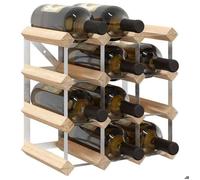 Support Range Bouteille Beige - LEMON® Casier à bouteilles - des Etagères - 12 bouteilles Pinède solide 842 - Soldes