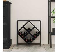 Support Range Bouteille Noir - LEMON® Étagère à vin - chêne Noir - 51x18x52,5cm - Bois d'ingénierie 295 - Soldes