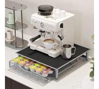Support Rangement Capsules, Tiroir à Capsules pour Dolce Gusto Capsules, Capacité 36 PCS,Support de Machine à Café pour Cuisine, Bureau-Gris-39*35*7.5cm