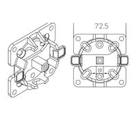 Support rapide MO5 avec cheville Q10 max. 30Nm CAME YM0114