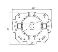 Support rapide MO5 en plastique pour flanc ZF max. 20Nm CAME YM0113
