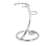 Support rasoir blaireau inox, argent moderne | Antirouille, séchage rapide, antidérapant, salle de bain, hygiénique, gain de place