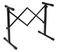 Classic Cantabile KBA-880BK Table Clavier et Mixeur (hauteur réglable de 61 à 85 cm, pliable facilement, extensible jusqu’à 80 cm de largeur, structure robuste en tube d’acier) Noir