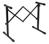 Classic Cantabile KBA-880BK Table Clavier et Mixeur (hauteur réglable de 61 à 85 cm, pliable facilement, extensible jusqu’à 80 cm de largeur, structure robuste en tube d’acier) Noir