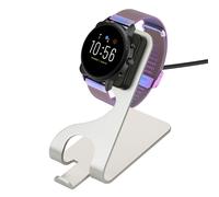 kwmobile Câble USB Compatible avec Fossil Gen 4 / Gen 5 / Michael Kors Runway MKT0002 - Chargeur Smart Watch avec Support - Chargeur Fitness Tracker Montre connectée - Noir-argenté