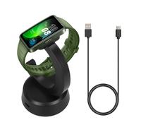 kwmobile Câble USB Compatible avec Huawei Band 10 / Honor Band 9 / Band 7 / Band 6 / Oppo Band 2 Câble - Station de Charge pour Smartwatch avec Support - Noir