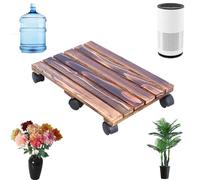 Support rectangulaire en bois pour pot de fleurs avec roulettes à 360° facile à déplacer, pour extérieur et intérieur, gain de temps, 30 x 40 cm/30 x 60 cm (1 pièce - 30 x 40 cm)