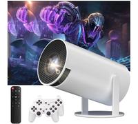 [Support réglable à 270°] Mini projecteur intelligent avec WiFi 6 et Bluetooth, projecteur de film extérieur Keystone automatique 1080p HD 200 ANSI pris en charge, projecteur domestique portable pour