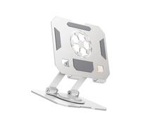 Support réglable à double axe avec rotation à 360 degrés, base pliable antidérapante pour tablettes jusqu'à 13 pouces pliable double axes support de tablette réglable