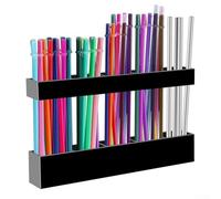 Support réglable en acrylique pour pailles et couverts, support mural ou armoire de rangement pour ustensiles de cuisine, cuillères, fourchettes, noir