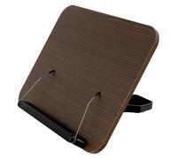 Support réglable en bois pour livre de recettes avec 13 angles pour un angle optimal (angle de 0 à 70 °), support pliable et antidérapant avec clips de page élastiques pour partitions de musique
