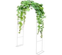 Support réglable en métal blanc pour plantes grimpantes 200 cm de haut x 80 cm de large, extensible de 220 cm à 350 cm, idéal pour les mariages et les jardins extérieurs