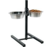 Support réglable pour 2 mangeoires inox Zolux Noir 1,5 L
