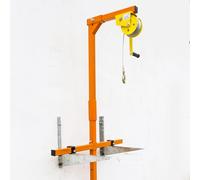 Support réglable pour climatiseur - Outil de levage de 5 kg - Grue de treuil manuel avec poulie de 94 à 134,6 cm de hauteur - Plage de hauteur - Installation murale d'extérieur pour climatisation
