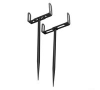 Support réglable pour gouttière de pluie - Support de fixation au sol - Résistant aux intempéries - Noir - 30 x 13 cm (2)