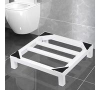 Support réglable pour lave-linge, sèche-linge, base universelle pour machine à laver, réfrigérateur, congélateur, piédestal robuste, charge de 300 kg, 45 à 60 cm, hauteur réglable, blanc, 60 x 55 x 30
