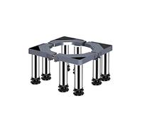 Support réglable pour machine à laver, base multifonction pour sèche-linge et réfrigérateur, longueur 40-65 cm, largeur 12 pieds, évite les rayures et les bosses