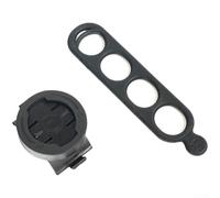 Support réglable pour ordinateur de vélo pour Garmin et Wahoo - Support de guidon - Sangle réglable - Support de guidon robuste en nylon et silicone noir - Design compact - Pour vélo de route et VTT