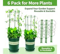 Support réglable pour plantes grimpantes Vert 45 cm | Hauteur réglable, s'adapte aux étapes de croissance, taille totale de 45 cm, finition verte, utilisation en intérieur et en