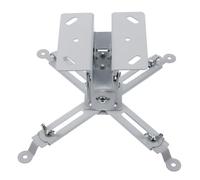 Support Réglable pour Projecteur, Montage Plafond et Mural, Acier Carbone | Angle Ajustable 90°, Charge 30kg, Compatible 2, 3 et 4 Trous, Blanc pour Salle de Réunion
