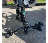 Support réglable pour réparation de guidon de vélo pour entretien portable, 135 x 104 mm, outil en plastique noir avec design creux, lot de 2, compatible avec VAR