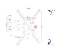 Support réglable pour TV 19-56" jusqu'à 30 kg ART AR-61A