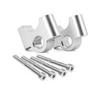 Support Réglage Hauteur Guidon Extensible Adaptateur De Rallonge De Collier De Serrage Décalé pour BMW R1200GS, R1250GS LC Adventure ADV, S1000XR, R 1250 GS.(Argent)