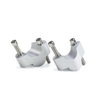 Support Réglage Hauteur Guidon Extensible Adaptateur De Réglage De La Hauteur du Guidon De Moto pour Ducati Multistrada V4S V4 S V4 Pikes Peak Rally Height Up Moves.(Argent)