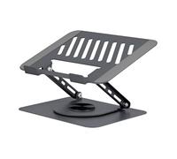 T'nB - Support Ajustable et Rotatif 360°, métal, Notebook jusqu'à 17 Pouces, Pads antidérapants - Aluminium