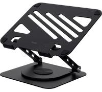 Trust Support ordinateur portable Zeff – Ergonomique, rotation 360°, hauteur réglable, noir