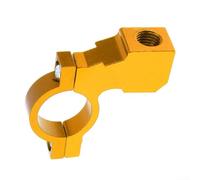 Support Rétroviseur pour moto 10mm Fixation Guidon 22mm Alliage Aluminium pour Fileté pour accessoire pour atv UTV(Yellow)