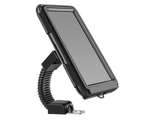 Support Rétroviseur pour Téléphone, Étanche avec Réglage Multi Angles Noir