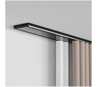 support rideau Rail De Rideau Double Caché Encastré Plafond Avec Rouleaux Silencieux, Accessoires De Tringle À Rideau De Séparation D'intimité De Pièce(Schwarz,5m/16.4FT(4 * 1.25m))