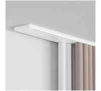 support rideau Rail De Rideau Double Caché Encastré Plafond Avec Rouleaux Silencieux, Accessoires De Tringle À Rideau De Séparation D'intimité De Pièce(White,4.0m/13.1FT(4 * 1m))