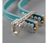 support rideau Rail De Rideau Double Flexible, Rail De Rideau De Plafond En Alliage D'aluminium, Pas Facile À Casser Convient Aux Baies Vitrées Salons Chambres(Blue-wall,4m/13.1ft)