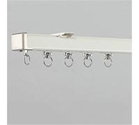 support rideau Rail De Rideau En Alliage D'aluminium, Tringle À Rideau Simple, Rail De Rideau De Plafond De Séparation De Pièce Silencieux Et Robuste(B Wall Mounted,1.2m(3.9ft))
