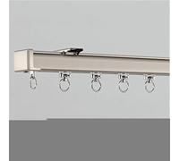 support rideau Rail De Rideau En Alliage D'aluminium, Tringle À Rideau Simple, Rail De Rideau De Plafond De Séparation De Pièce Silencieux Et Robuste(C Wall Mounted,5m(16.4ft))